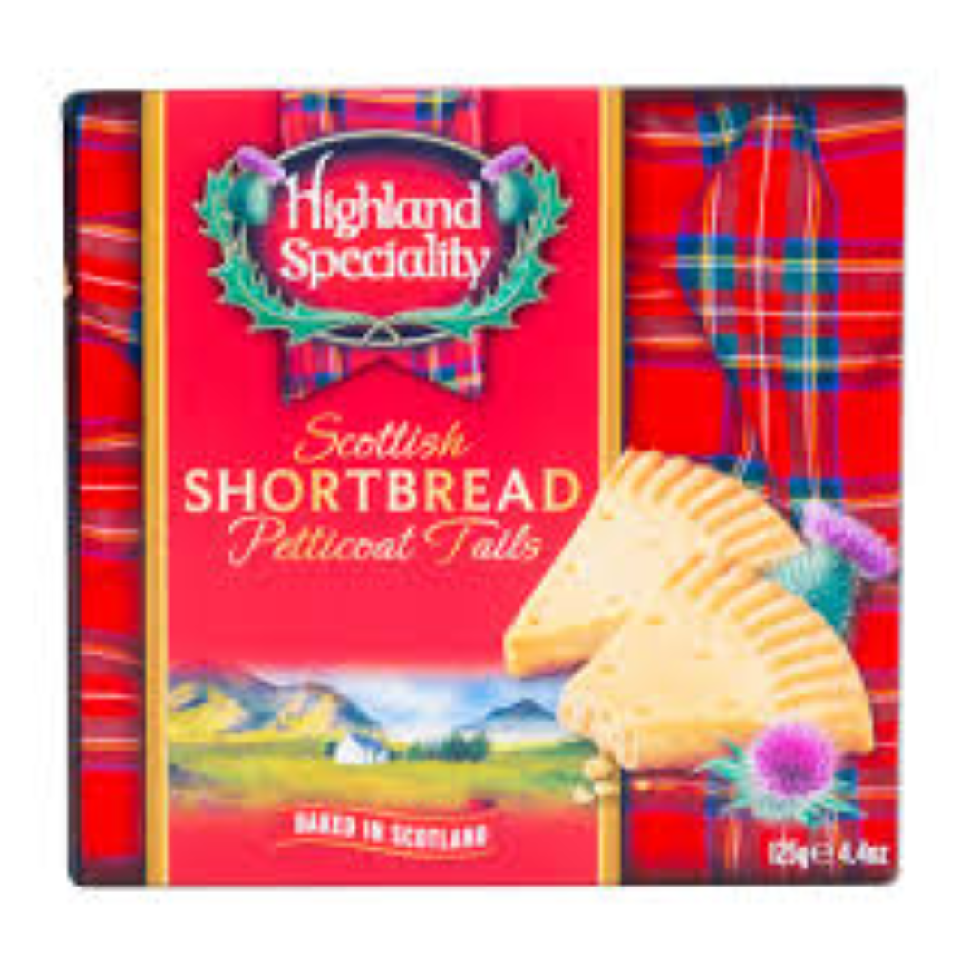 HIGHLAND SPECIALITY SHORTBREAD PETTICOAT TAIL 250G